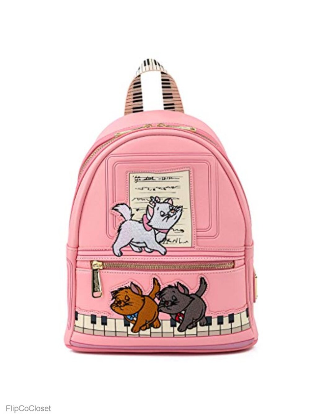 Loungefly Disney Aristocats Piano Kitties Double Strap Shoulder Bag Faux